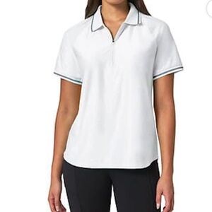 Mondetta Polo Shirt NWT Quarter Zip Moisture Wicking White Size M
